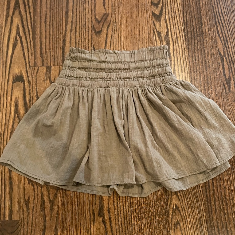 Forest green mini skirt